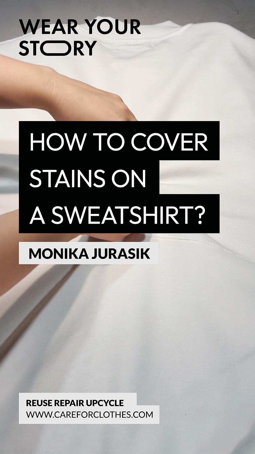 Vlog - How to cover stains on a sweatshirt?