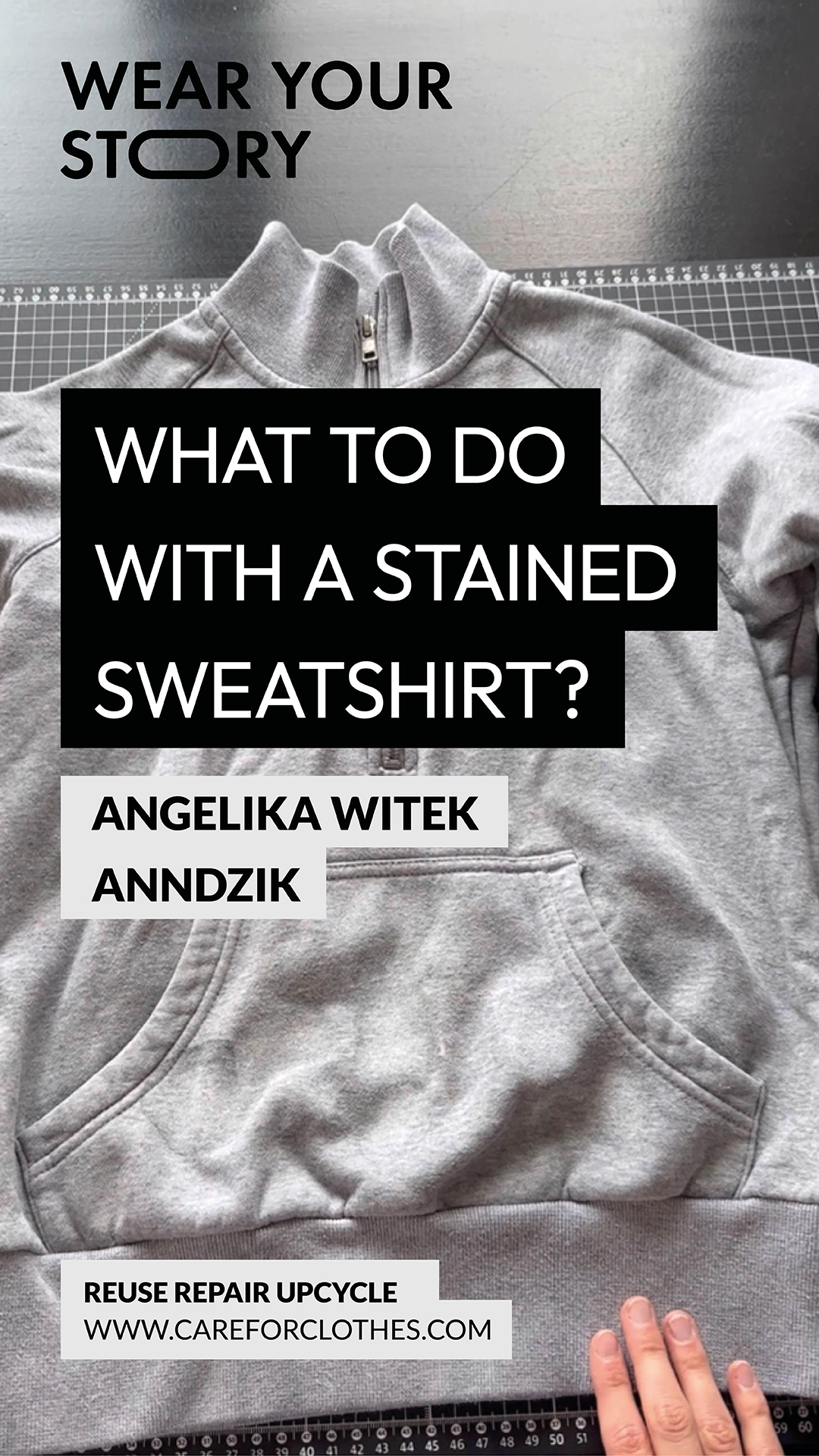 Vlog - What to do with a stained sweatshirt?