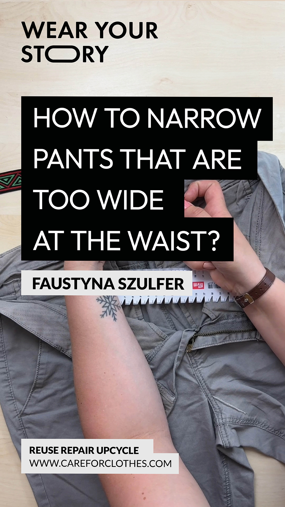 Vlog - How to narrow pants that are too wide at the waist?