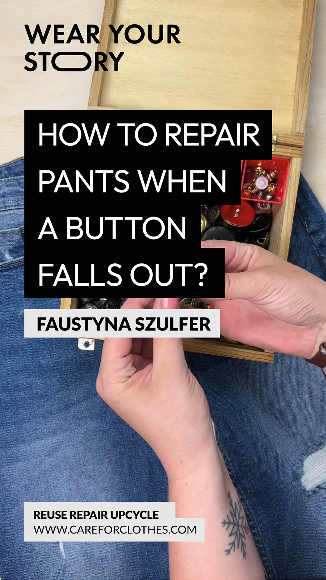 Vlog - How to repair pants when a button falls out?