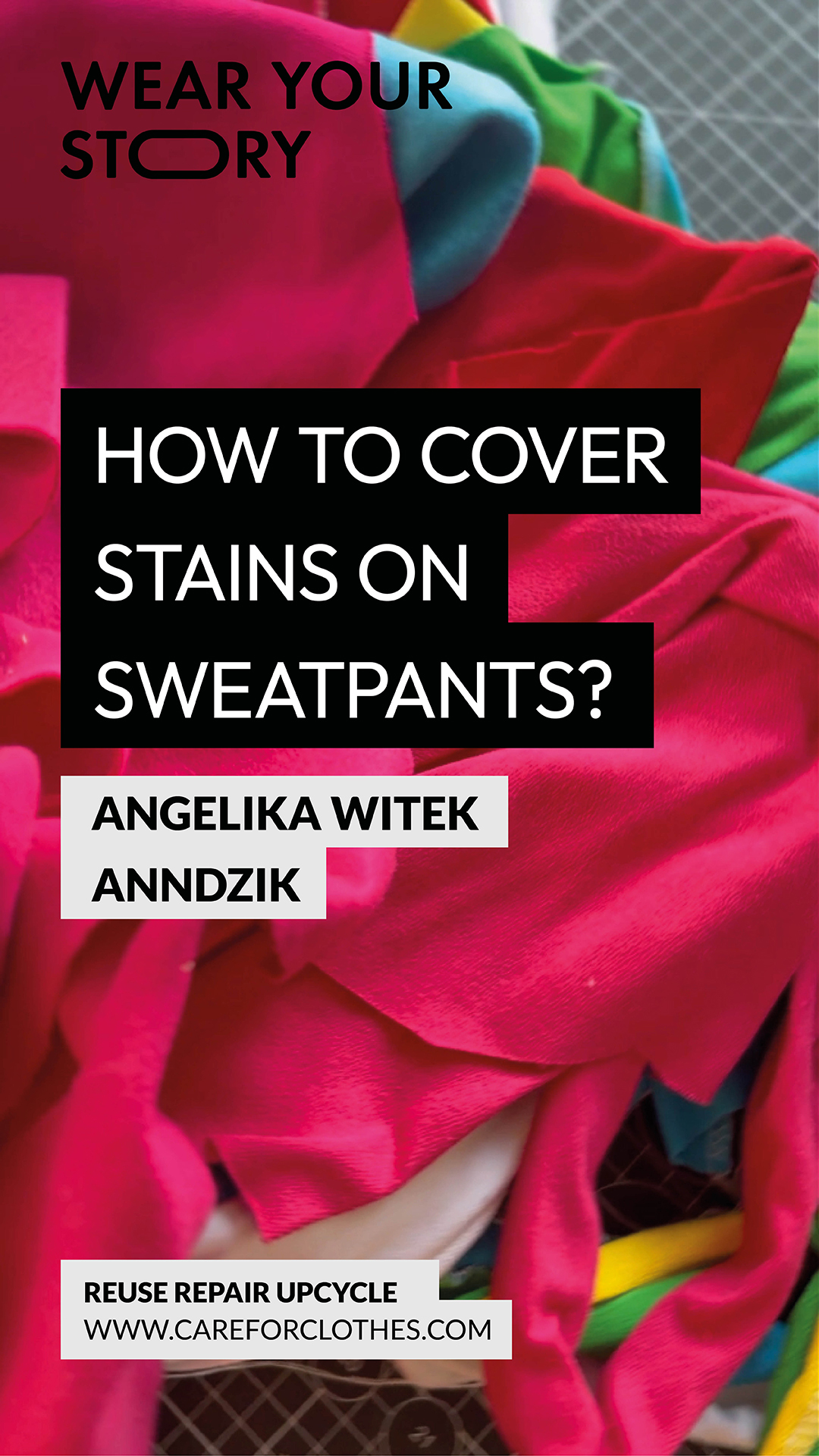 Vlog - How to cover stains on sweatpants?