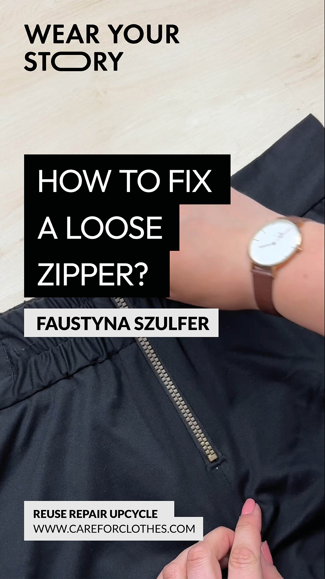 Vlog - How to fix a loose zipper?