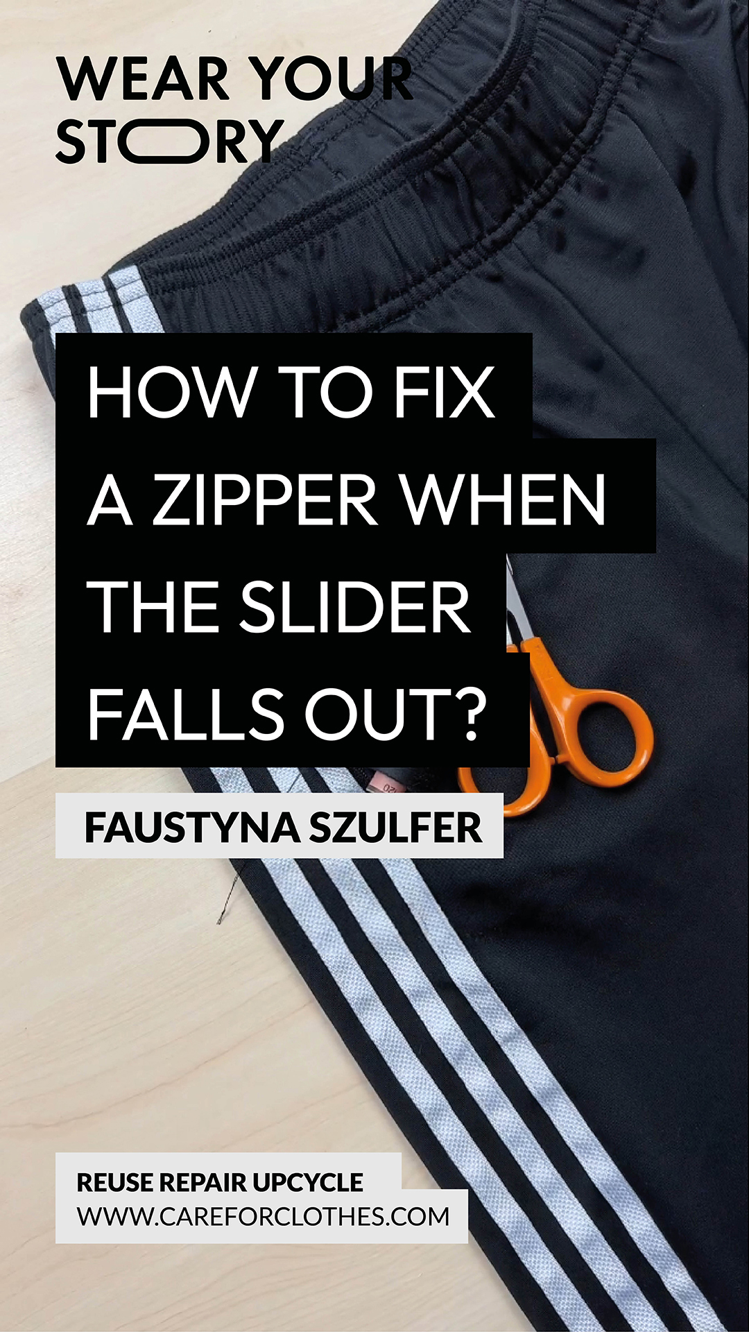 Vlog - How to fix a zipper when the slider falls out?