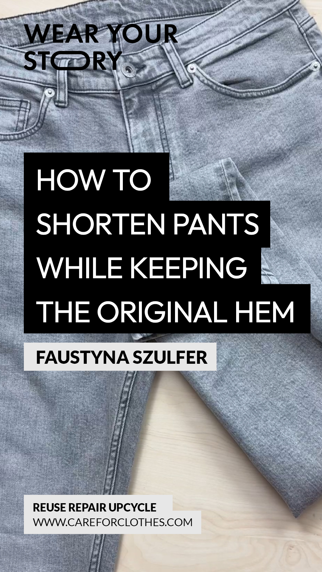 Vlog - How to shorten pants while keeping the original hem?