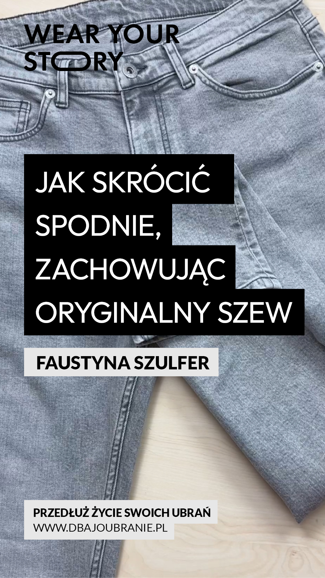 Vlog - Jak skrócić spodnie, zachowując oryginalny szew?