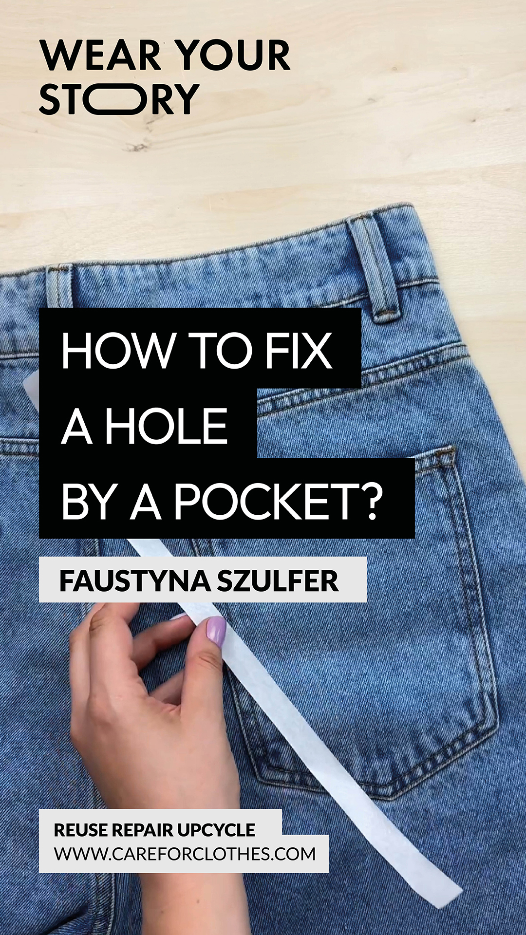 Vlog - How to fix a hole by a pocket?