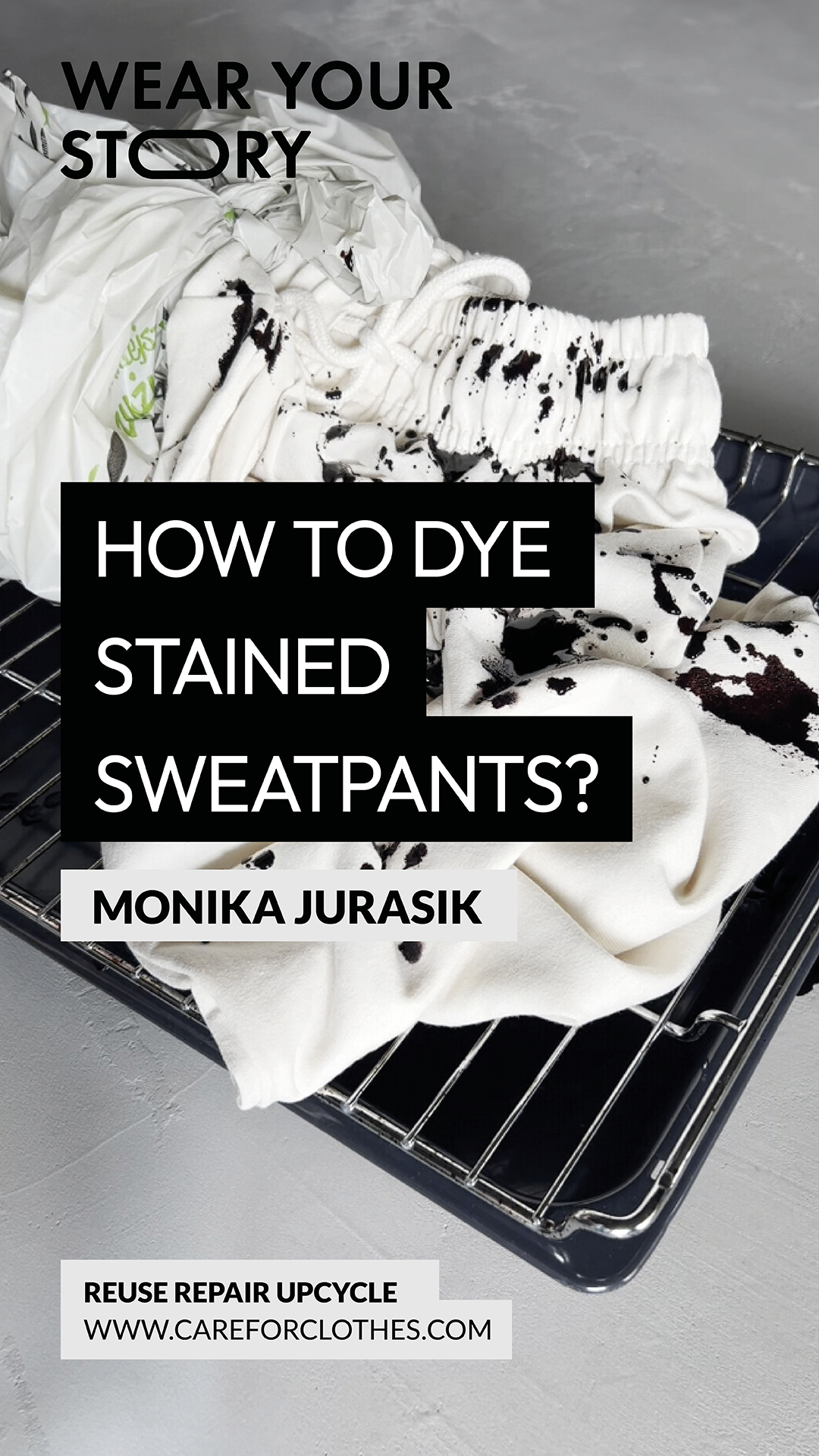 Vlog - How to dye stained sweatpants?