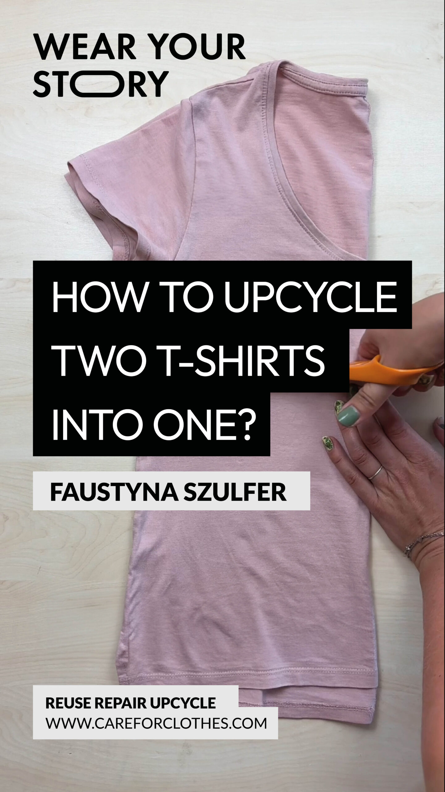 Vlog - How to upcycle two t-shirts into one?